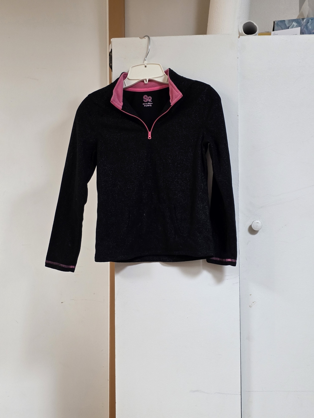 SO Black Top with Pink Logo and Trim